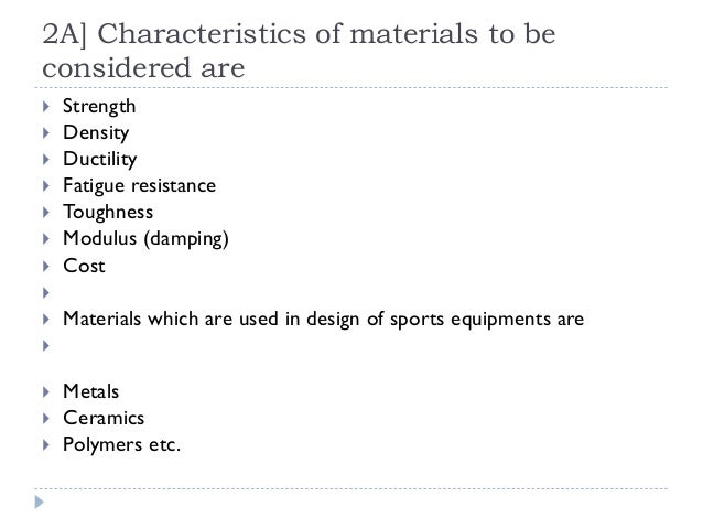 Materials in Sports Equipment